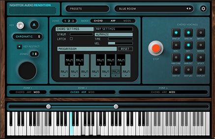 Nightfox Audio「Rendition」単音を弾くだけでプロレベルのコード進行とアルペジオが完成!複雑なコード・多彩なアルペジオ・自然な表現をすべて自動化、音楽理論なしで豊かな演奏を実現するMIDIプラグイン|DTMプラグインセール