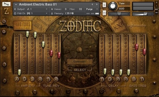 Big Fish Audio「Zodiac」ガラス、鉄、空間、擦過音、弓音など、日常では“ノイズ”とされる音を芸術に昇華させた、サウンドデザインに特化した革新的バーチャルインストゥルメント｜DTMプラグインセール
