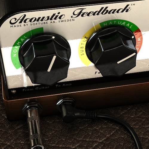 Softube「Acoustic Feedback」ノブひとつで穏やかなサスティンから暴れ狂うハウリングまで！アンプとギターの空間的相互作用をプラグイン内で完全再現した、世界初のリアルギターフィードバックシミュレーター｜DTMプラグインセール