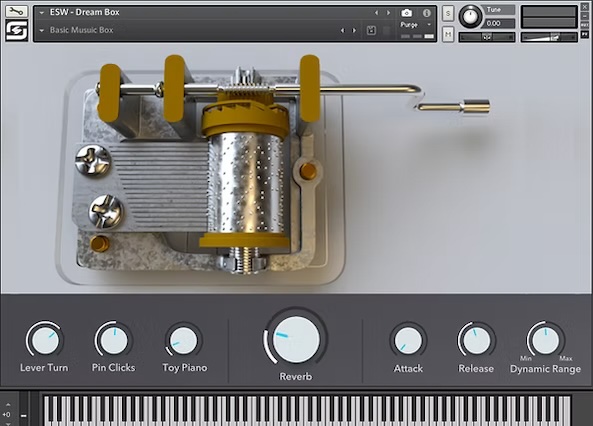 Echo Sound Works「DREAM BOX」チープなオルゴールとは一線を画す圧倒的な音作り!クランク音・クリックノイズ・丸みあるトーンが絶妙にマッチする、リアルな音質と質感を実現したオルゴール音源|DTMプラグインセール