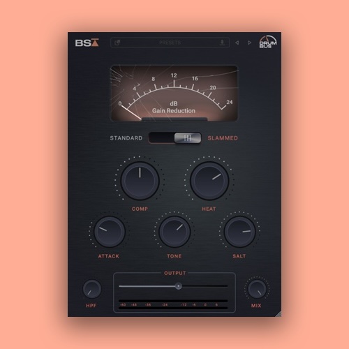 Black Salt Audio「Drum Bus」レシオやミリ秒を気にせず数秒でドラムに生命力を注入!プロレベル・テクニックを数十年分凝縮した、シンプル操作で到達するトップ・ミキサー級のドラムミックス|DTMプラグインセール