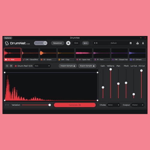Session Loops「DrumNet」複雑なビートからシンプルなリズムまで直感的に作成!最先端AI搭載し、専門知識不要でジャンルを問わず自在に創作する、あなただけのドラムサンプル無限生成システム|DTMプラグインセール