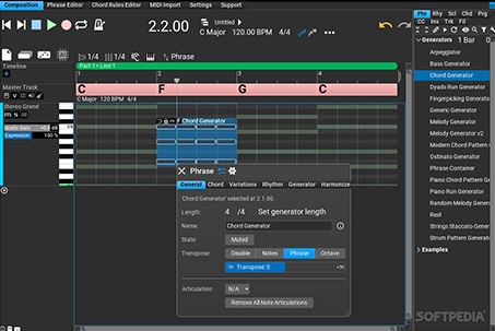 Music Developments「RapidComposer Light Edition」アイデアを思いついた瞬間に“音”に変える!4万以上の使えるフレーズと賢すぎるAIアシスタントが、メロディやコード進行を自動生成しながら自由にカスタマイズできる、初心者からプロまでを魅了する驚きの作曲支援ツール|DTMプラグインセール