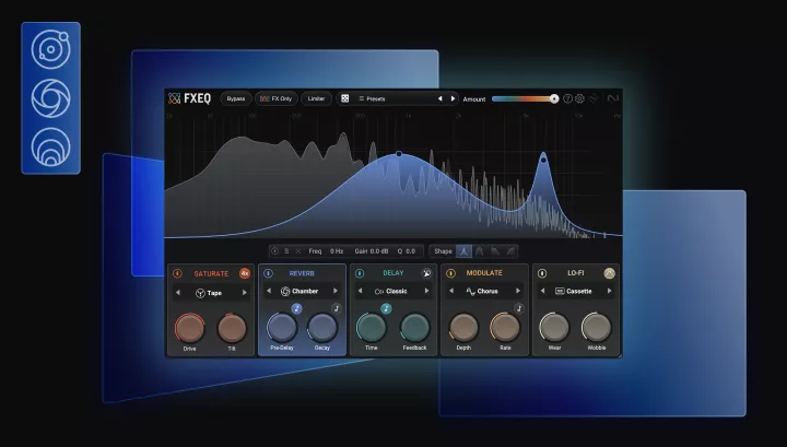iZotope「FXEQ」サチュレーション・テクスチャー・モジュレーション・リバーブ・ディレイを統合！5つのクリエイティブ・エフェクトと革新的EQワークフロー｜DTMプラグインセール
