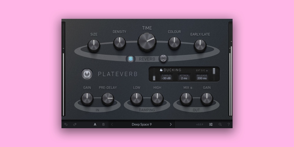 Solid State Logic「SSL PlateVerb」クラシック・プレートリバーブの完璧エミュレーション！FXペダル・スタイル・インターフェースで直感操作ができる、自然なアンビエンスから洞窟的エフェクトまでのストリームライン・リバーブ｜DTMプラグインセール