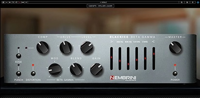Nembrini Audio「Blackice Beta Gamma Bass Amplifier」芯のある低音、埋もれないミックス、自由自在の音作りが実現！クリーンから極悪ディストーションまで対応する万能ベースアンプ｜DTMプラグインセール