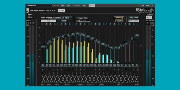 Newfangled Audio「EQuivocate」人間の耳をモデル化した革命的26バンドEQ！透明性を保つマッチEQ機能で完璧トーン・マッチングする、パワフルかつプレサイス・ヒューマン・イヤー・イコライザー｜DTMプラグインセール