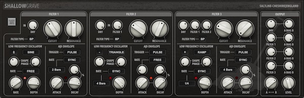 DecadeBridge「ShallowGrave」エフェクトを通すだけで音が息を吹き返す！3つのカスケードSVフィルターでサウンドに深み・うねり・ノイズ的要素を付加する新感覚フィルターエフェクト｜DTMプラグインセール