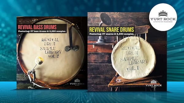 Yurt Rock「The Revival Snare & Bass Drum Sample Library Bundle」10,000点以上の本格ドラムサンプルが手に入る！リムショットもゴーストノートも立体的に響く、ヴィンテージの質感とプロクオリティを両立させた圧巻の音源集｜DTMプラグインセール