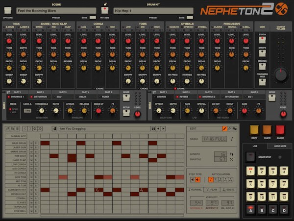 D16 Group「Nepheton 2」40年間音楽史を支配し続けた伝説の808サウンドが現代に蘇る！アイコニックなドラムマシンとヒップホップ・トラップ制作に欠かせない重低音ビート｜DTMプラグインセール