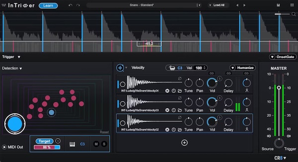 Waves「InTrigger」ワンクリック学習からリアルタイム・サンプル試聴まで統合されたドラム・シェイピング・ソリューション！複雑なダイナミクスと微細なニュアンスを学習する次世代ドラム差し替えプラグイン｜DTMプラグインセール