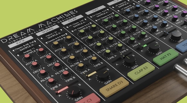 MeldaProduction「DreamMachines」100種キック・150種スネアを含む圧倒的サンプル・ボリュームで、チューブサチュレーション・コンプレッション・ディレイ/リバーブ搭載の本格アナログ・エミュレート・ドラムマシン｜DTMプラグインセール