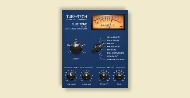 Softube「Tube-Tech Blue Tone」ボーカル・クラリティからドラムバス・ワイドニングまでプロが使用する定番サウンドを数秒で再現!ゼロからの設定作業を排除し、8モード・ワンダイヤル操作による超高速プロ仕様ミックスが完成するチートプラグイン|DTMプラグインセール