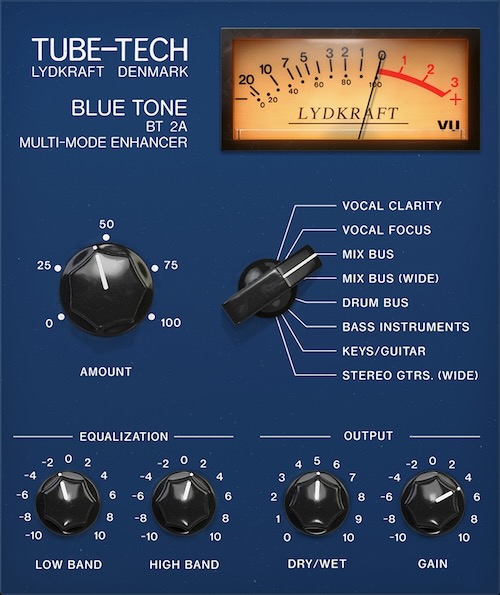 Softube「Tube-Tech Blue Tone」ボーカル・クラリティからドラムバス・ワイドニングまでプロが使用する定番サウンドを数秒で再現!ゼロからの設定作業を排除し、8モード・ワンダイヤル操作による超高速プロ仕様ミックスが完成するチートプラグイン|DTMプラグインセール