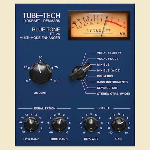 Softube「Tube-Tech Blue Tone」ボーカル・クラリティからドラムバス・ワイドニングまでプロが使用する定番サウンドを数秒で再現!ゼロからの設定作業を排除し、8モード・ワンダイヤル操作による超高速プロ仕様ミックスが完成するチートプラグイン|DTMプラグインセール