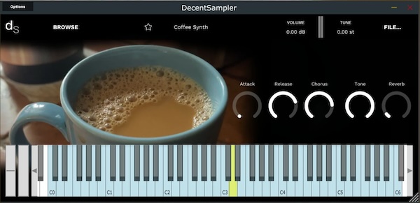 Necatuss「Coffee Synth」シンセサイザーの音をコーヒーに通すという驚きの発想から生まれた、柔らかく包み込むような音色のVST｜DTMプラグインセール