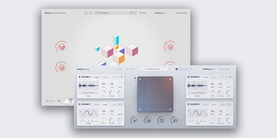 Excite Audio「Evolve Alloy & Bloom Drum Breaks Bundle」クラシックブレイクの緻密な再現からオリジナルビートまで対応！硬質で力強いメタル系サウンドと、あらゆるジャンルで使えるグルーヴ感あふれるドラムブレイクが融合｜DTMプラグインセール