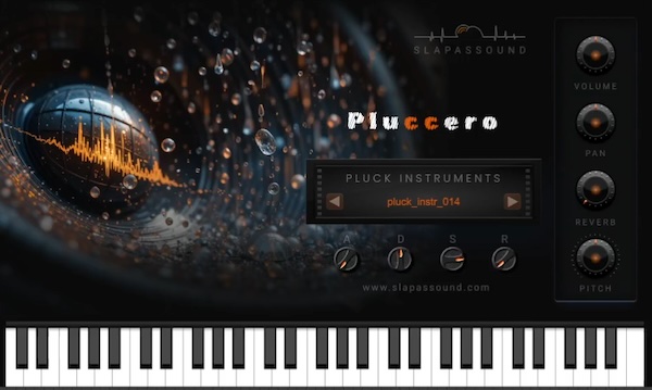 SlapAsSound「Pluccero」アイデアを思いついた瞬間に形にできる！厳選14種類の高品質プラック音色を搭載した無料VST音源｜DTMプラグインセール