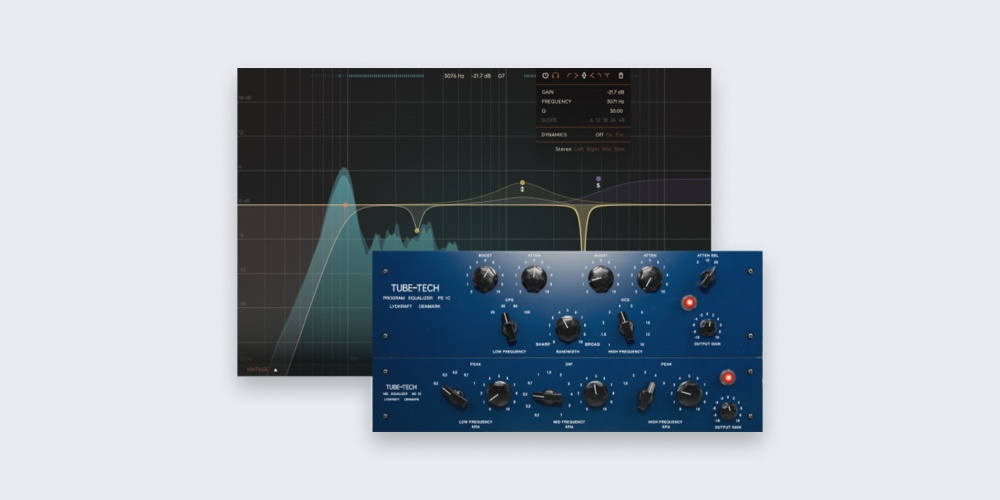 Softube「Equalizers & Tube-Tech Equalizer Collection Mk II Bundle」Equalizersの高機能EQとTube-Tech PE 1C/ME 1Bのビンテージ質感を同時に活かし、スタジオクオリティのサウンドを自宅環境で実現する究極のEQバンドル｜DTMプラグインセール