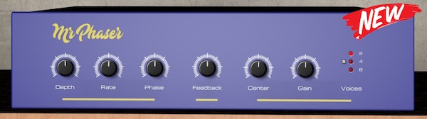 DamyFX「Mr Phaser」あらゆるトラックに奥行きと広がりを与える！温かく豊かなヴィンテージサウンドと精密なモジュレーションコントロールを両立する万能フェイザー｜DTMプラグインセール