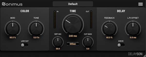 Sonimus「DelaySon」プロの現場でも使える無料ディレイプラグイン！ビンテージテープのような深みと立体感をミックスに加える最強ツール｜DTMプラグインセール