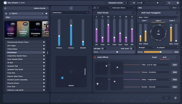 ROLI「ROLI Studio」500+サウンド収録・世界最大MPEプリセット・コレクションが創造性を加速！Equator・Strobe2・Cypher2統合とスマート・プロダクション・ツールによる直感的音楽制作革命｜DTMプラグインセール