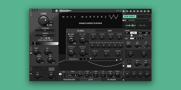 SoundMorph「Wave Warper 2」8エミッター・スロットとXYパッド高度移動アルゴリズムによるダイナミック・サウンド・クリエーション！革命的ウーシュ・ソフトウェアをDAW直結プラグイン化した次元突破型サウンド・モーファー｜DTMプラグインセール