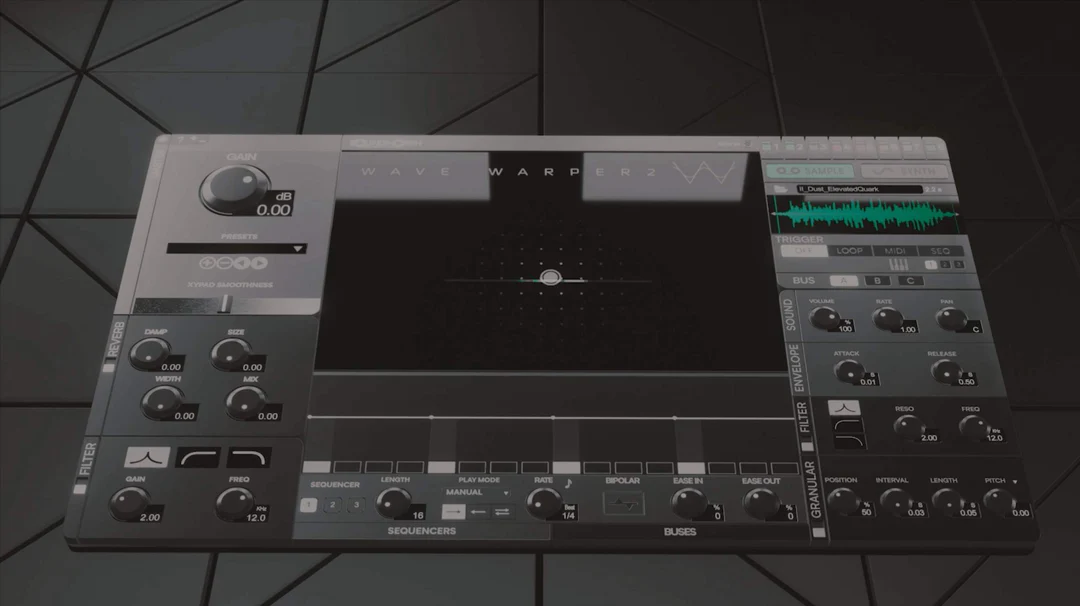 SoundMorph「Wave Warper 2」8エミッター・スロットとXYパッド高度移動アルゴリズムによるダイナミック・サウンド・クリエーション！革命的ウーシュ・ソフトウェアをDAW直結プラグイン化した次元突破型サウンド・モーファー｜DTMプラグインセール