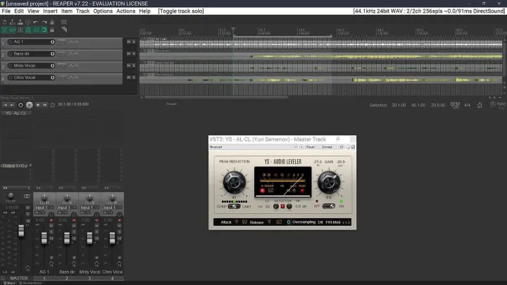 YS Plugins「YS - AL- CL」音量のばらつきを自動で均一化し、滑らかで聴きやすいサウンドを実現！アタック・リリース・コンプレッションカーブ・EQまで細かく調整できる万能プラグイン｜DTMプラグインセール