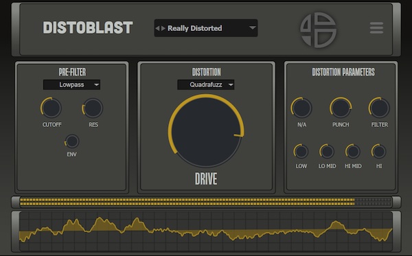 Audio Blast「DistoBlast」9つの破壊アルゴリズムを搭載したマルチモード・ディストーション・プラグイン!微細なサチュレーションから全帯域殲滅まで対応する現代プロデューサー必携の音響兵器|DTMプラグインセール