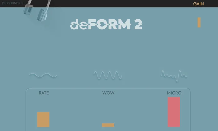 Red Sounds「deFORM 2」わずか3つのノブだけでアナログの揺らぎとLo-Fi独特の温かみを自由にコントロールし、シンセやボーカルからドラムまであらゆるサウンドをビンテージ風に生まれ変わらせる革新的プラグイン|DTMプラグインセール