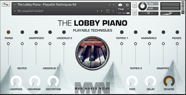 Man Makes Noise「The Lobby Piano – Playable Techniques」自然な録音ではなく“デザインされた音”だからこそ生まれる表現の自由!シネマティック・アンビエント・実験音楽に最適な追加ピアノ音源|DTMプラグインセール