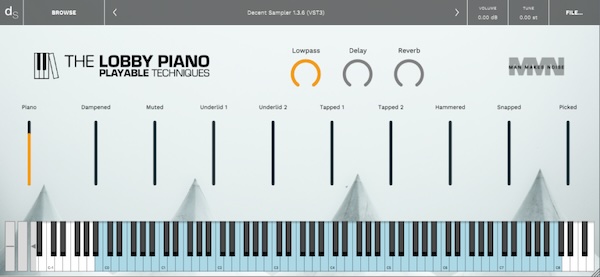 Man Makes Noise「The Lobby Piano – Playable Techniques」自然な録音ではなく“デザインされた音”だからこそ生まれる表現の自由!シネマティック・アンビエント・実験音楽に最適な追加ピアノ音源|DTMプラグインセール