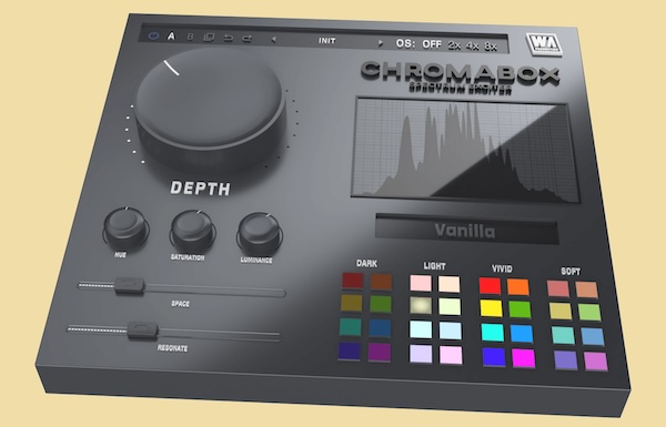 W. A. Production「ChromaBox」音が劇的に変わるスペクトラムエキサイター!32種類のカラーエフェクト・空間演出・1ノブ操作で音に立体感とキャラクターを加える最新プラグイン|DTMプラグインセール