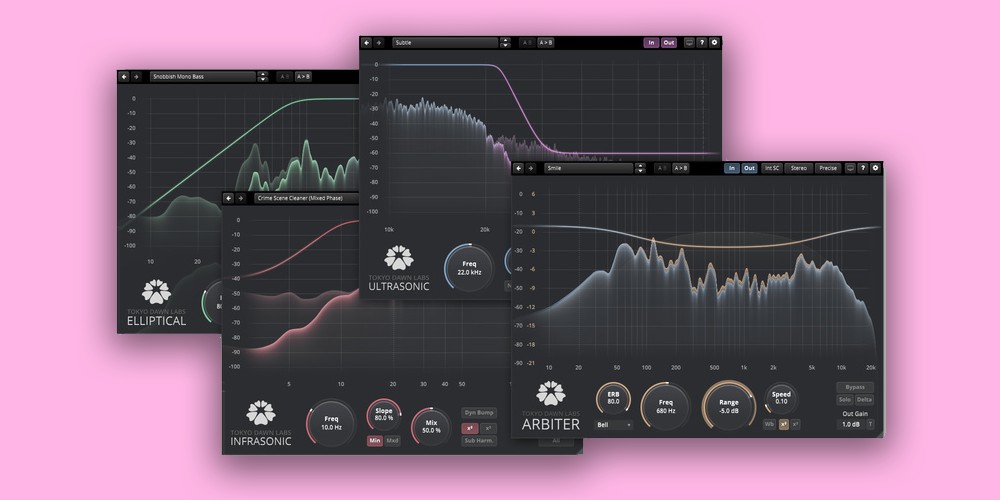 Tokyo Dawn Labs「TDR Special Filters Bundle」低域の暴れ・ステレオの崩れ・S音の刺さり・超高域ノイズ…音の微細な問題を徹底的に制御する!音をクリアに保つ4つの精密フィルターの実力と使い方|DTMプラグインセール