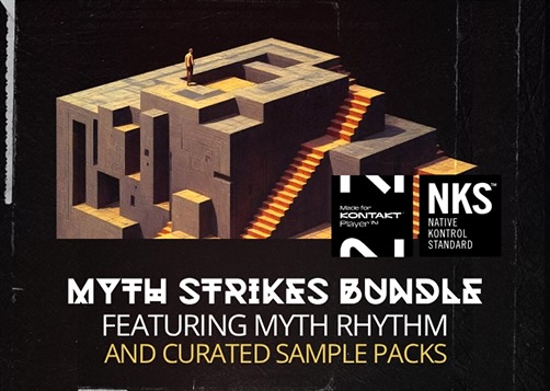 Ocean Swift Synthesis「Myth Strikes Bundle」フィールド録音・モジュラー音源・AI音声・SDRチャターまで完全網羅!9,320超のサンプルとNKS2対応パーカッション音源で“音の演出”が変わるサンプルバンドル|DTMプラグインセール
