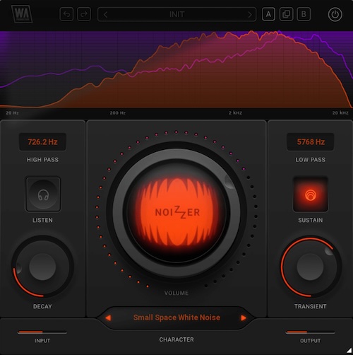 W. A. Production「Noizzer」スネアやキックのアタックが足りないと感じたら試すべき！ノイズを重ねるだけでドラムの抜け感・パンチ感が劇的に向上するノイズの秘密兵器｜DTMプラグインセール