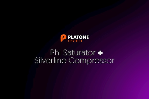 Platone Studio「Phi Saturator + Silverline Compressor Bundle」デジタル録音の冷たさを解消して温かみと立体感をプラス!初心者でも直感的に操作できるシンプルなインターフェースを備えつつ、プロの現場でも十分通用するサチュレーションとコンプレッションを融合した強力なプラグインバンドル|DTMプラグインセール