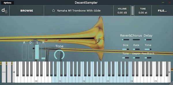 Necatuss「Yamaha M1 Trombone」子どもの頃に出会った実機トロンボーンをそのまま音源化!制作者の原体験から生まれた、グライド付きでリアルな演奏感を再現できる唯一無二のVST音源|DTMプラグインセール