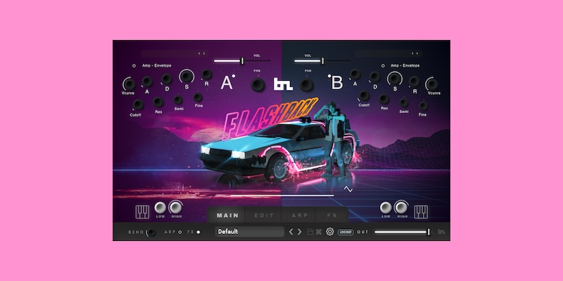 BeatSkillz「Flashback」80年代ポップ・映画・TV音楽の本格的ノスタルジック・サウンドを完全再現!リアル・シンセ(デジタル・アナログ)からのディープサンプリングと200以上のプリセット・アルペジオパターンでカラフルでダイナミックなトラック制作を実現|DTMプラグインセール