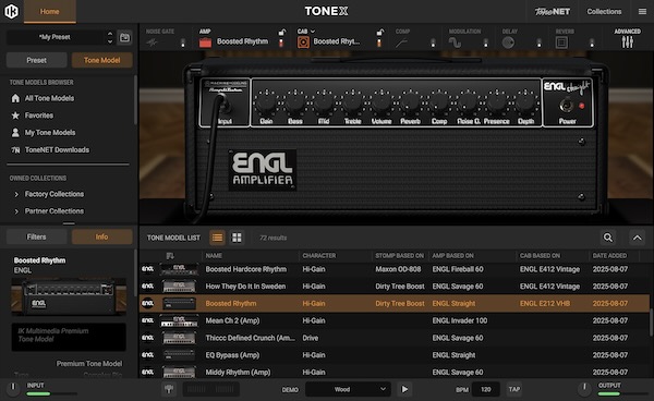IK Multimedia「ENGL Ampthology Vol 1」ENGLの名機6台を完全収録!全72モデルでハイゲインからクリーンまで網羅する極上のTONEXコレクション|DTMプラグインセール