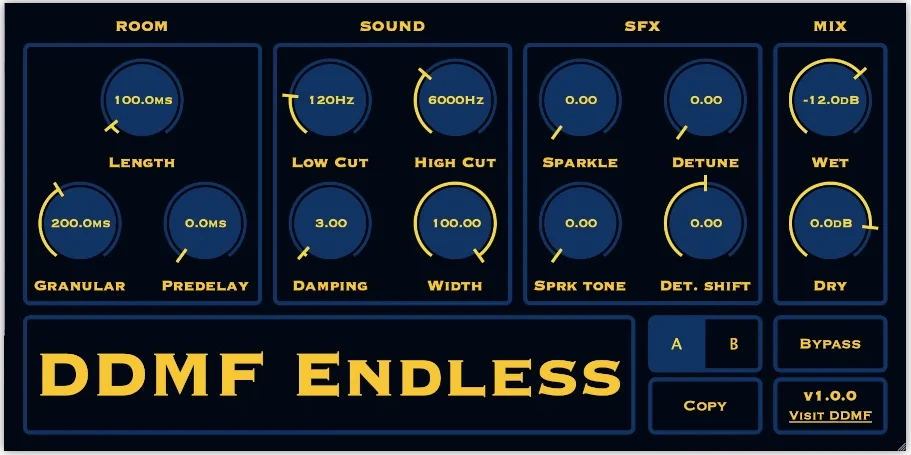 DDMF「Endless」シンプルなフレーズが一気に壮大な音楽に変わる!映画音楽やアンビエント制作に欠かせない、無限に広がる幻想的なリバーブ空間|DTMプラグインセール