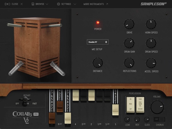 Sampleson「CollaB3」コーラス・リバーブ・パーカッションまで内蔵!ロータリースピーカーのモデリングからリーケージノイズまで、無料とは思えない完成度を誇るトーンホイールオルガン音源|DTMプラグインセール