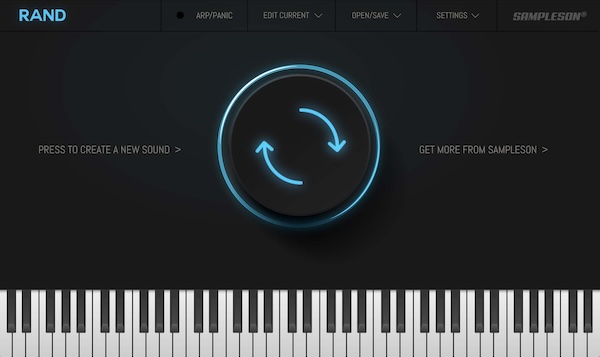 Sampleson「ONE BUTTON SYNTHESIZER - Rand」2オシレーター、5波形、フィルターやLFOなど本格機能を搭載!ワンボタンで無限に広がる音作り、軽量ながら本格的な機能を備えた次世代シンセサイザー|DTMプラグインセール