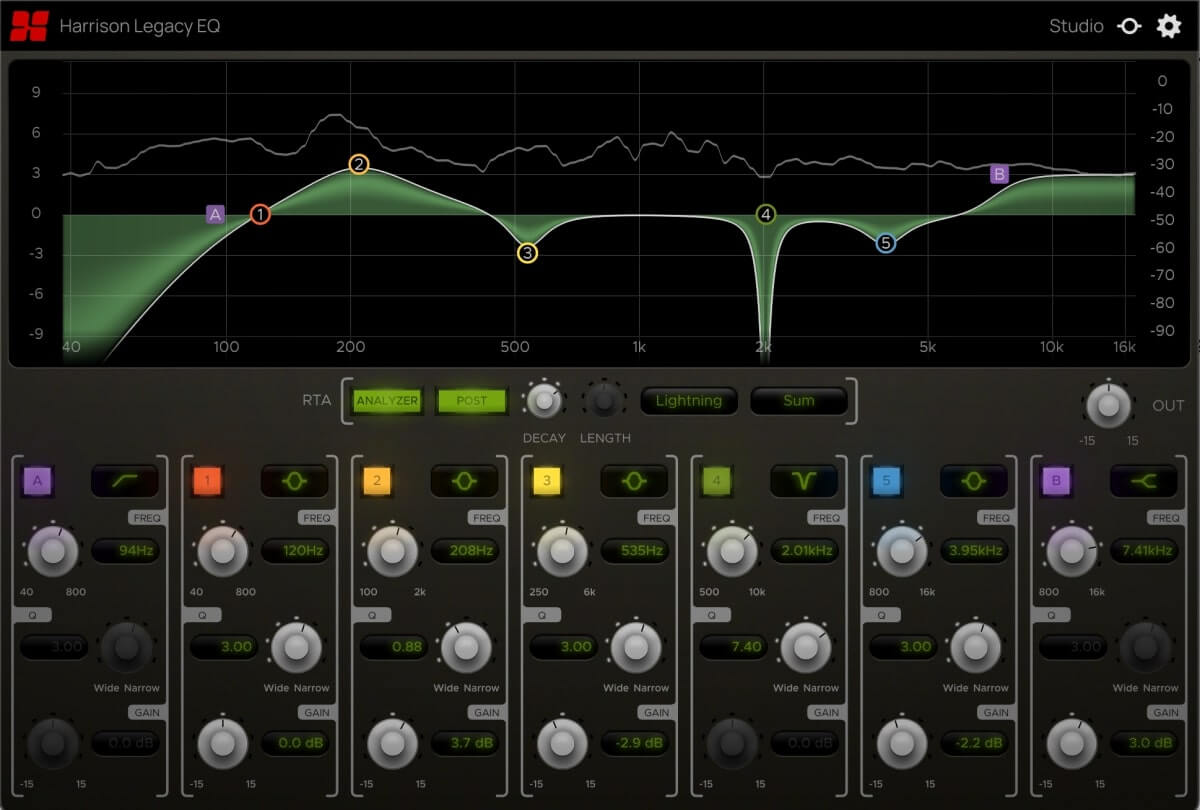 Harrison「Legacy EQ」音響史に残るMPCデジタルイコライザーが現代に復活！世界の高級ポストプロダクション・映画スタジオで愛用された音楽的EQの決定版｜DTMプラグインセール
