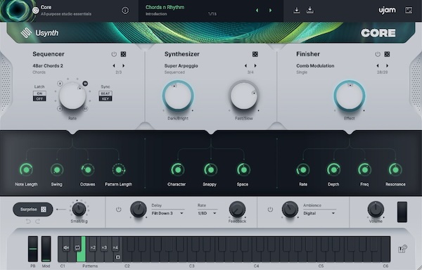 Ujam「Usynth Core」無人島に持参すべき万能シンセサイザー！ベースからアルペジオまで網羅する、Peter Gorges 40年の経験が凝縮されたオールパーパス・シンセ・エッセンシャル・コレクション｜DTMプラグインセール
