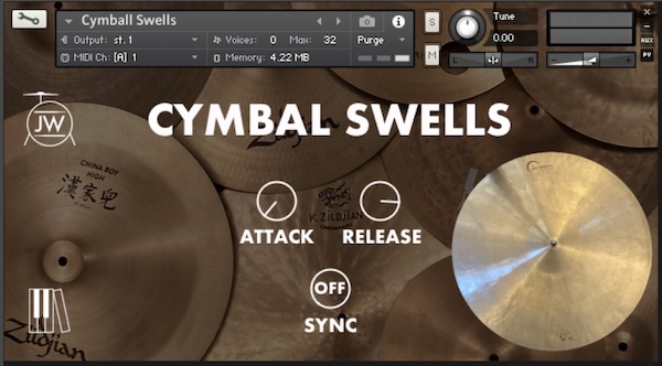 Stephen Tallamy Music「Cymbal Swells」音楽の“山場”や“導入”を支えるのはメロディではない！自然でリアルな音質のシンバルスウェルを12種×3パターンで収録し、演出のセンスを一段階引き上げてくれる音源ライブラリ｜DTMプラグインセール