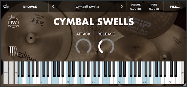 Stephen Tallamy Music「Cymbal Swells」音楽の“山場”や“導入”を支えるのはメロディではない！自然でリアルな音質のシンバルスウェルを12種×3パターンで収録し、演出のセンスを一段階引き上げてくれる音源ライブラリ｜DTMプラグインセール