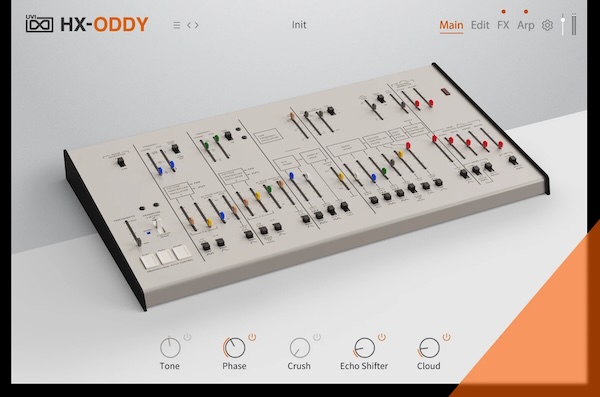 UVI「HX-ODDY」世界初デュオフォニック・シンセの復活!1972年誕生の時代を先駆けた伝説的アナログシンセ、2500/2600モジュラー系譜のオリジナル白フェイスMk1を完全再現|DTMプラグインセール