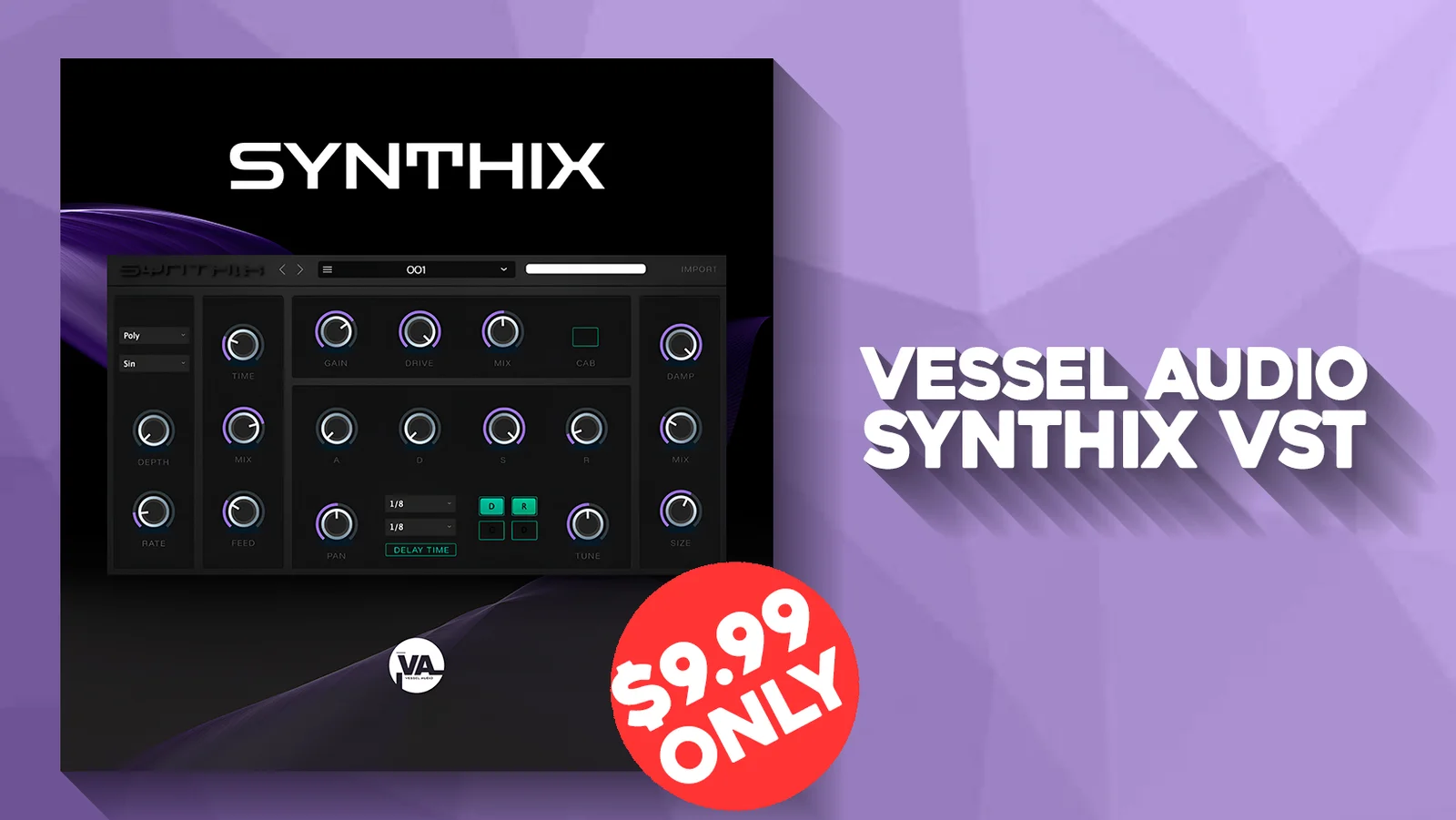 Vessel Audio「Synthix VST」120種類の即戦力プリセットでビートメイクが劇的に変わる！Trap・Hip-Hop・R&B制作に最適な万能音源｜DTMプラグインセール